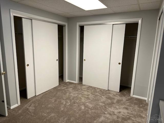 4068 Glenbar Ct, Sycamore Twp, OH 45236 - unfurnished bedroom with carpet flooring and two closets