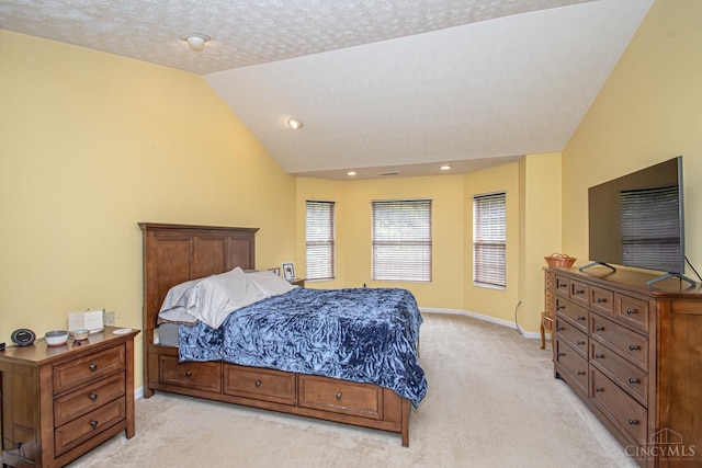 1887 Bantas Creek Rd, Washington Twp, OH 45320 - bedroom featuring light carpet and vaulted ceiling