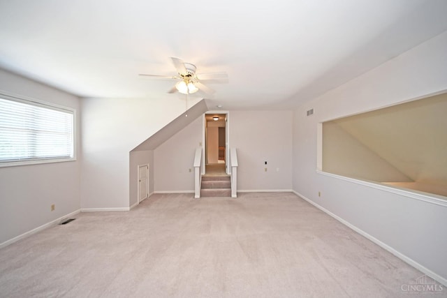 1001 Castlebay Dr, Pierce Twp, OH 45245 - additional living space featuring a ceiling fan and light carpet