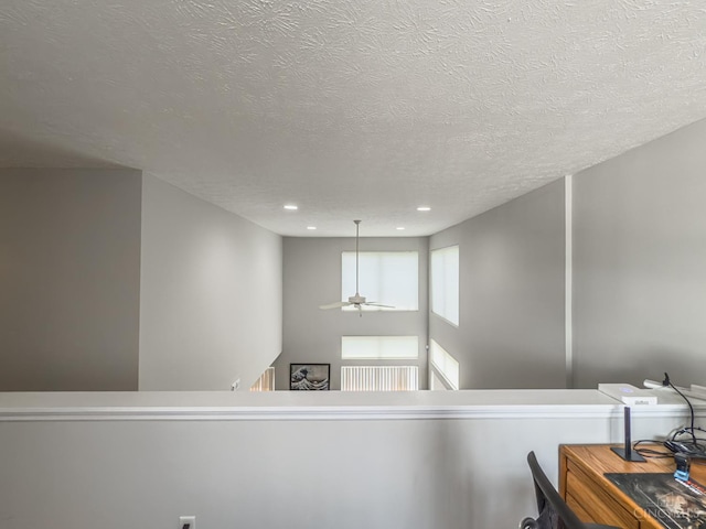 3649 Pebble Creek Ct, Mason, OH 45040 - hallway featuring a textured ceiling and recessed lighting