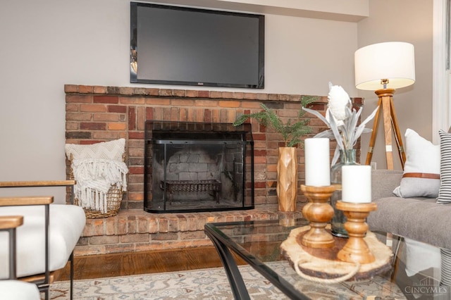 8385 Bridle Rd, Anderson Twp, OH 45244 - detailed view of a fireplace and wood finished floors