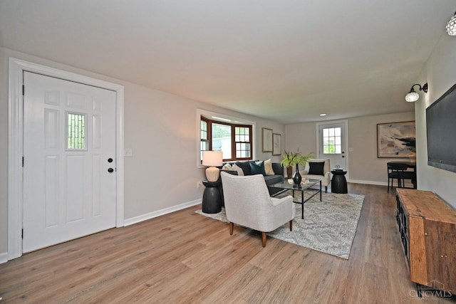 5782 Buckwheat Rd, Miami Twp, OH 45150 - living area featuring wood finished floors and baseboards
