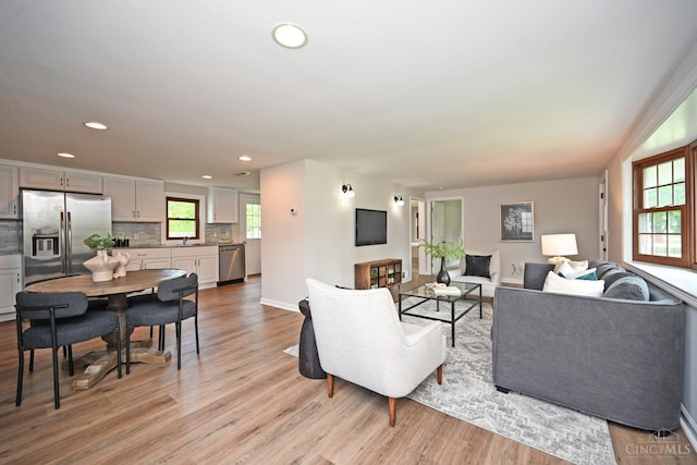 5782 Buckwheat Rd, Miami Twp, OH 45150 - living room with light wood-style floors and recessed lighting