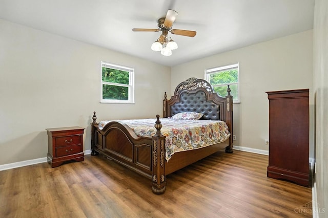 9015 Cotillion Dr, Springfield Twp, OH 45231 - bedroom featuring wood finished floors and ceiling fan