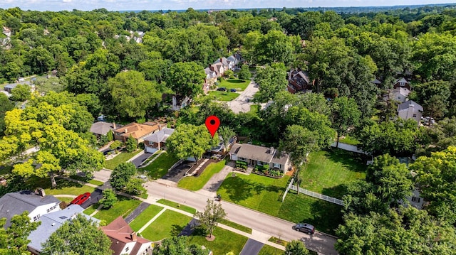 2783 Losantiridge Ave, Columbia Twp, OH 45213 - aerial view of property and surrounding area with a heavily wooded area and nearby suburban area