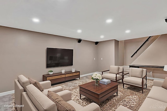 2783 Losantiridge Ave, Columbia Twp, OH 45213 - home theater with carpet and recessed lighting