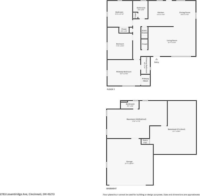2783 Losantiridge Ave, Columbia Twp, OH 45213 - view of property floor plan