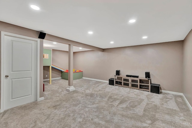 2783 Losantiridge Ave, Columbia Twp, OH 45213 - finished basement with carpet and recessed lighting