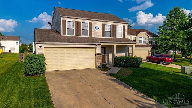 6706 Bedington Ln, Morrow, OH 45152 - view of front of property with an attached garage, concrete driveway, and a front yard