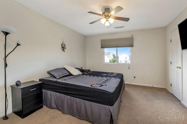 6706 Bedington Ln, Morrow, OH 45152 - bedroom featuring light carpet and a ceiling fan