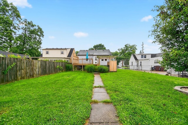 4644 Alpine Ave, Blue Ash, OH 45242 - fenced backyard featuring a wooden deck