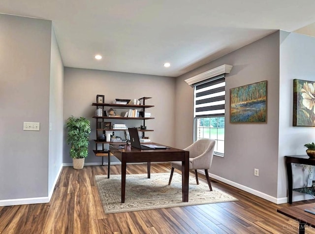 4623 Steeplechase Dr, Batavia Twp, OH 45103 - office with wood finished floors and recessed lighting