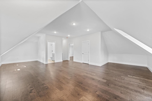 2241 Kemper Ln, Cincinnati, OH 45206 - bonus room featuring dark wood-style floors, recessed lighting, and a skylight