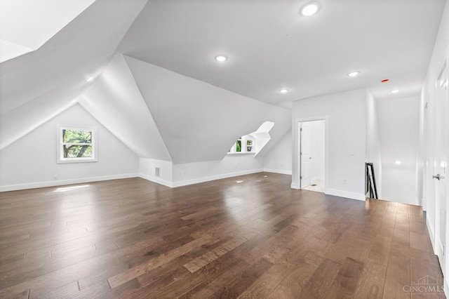 2241 Kemper Ln, Cincinnati, OH 45206 - bonus room featuring wood finished floors, recessed lighting, and lofted ceiling