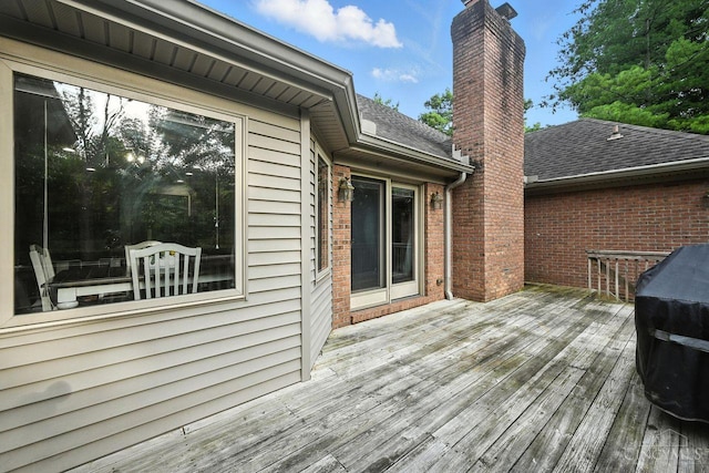 11545 Deer Trace Ln, Harrison Twp, OH 45030 - wooden terrace with area for grilling