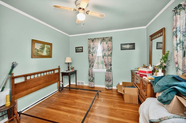 10410 Maria Ave, Springfield Twp, OH 45231 - bedroom featuring wood finished floors, ornamental molding, and a ceiling fan