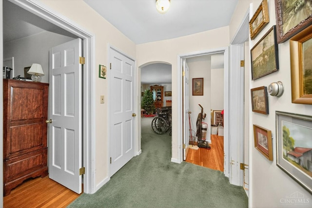 10410 Maria Ave, Springfield Twp, OH 45231 - corridor featuring arched walkways and wood finished floors