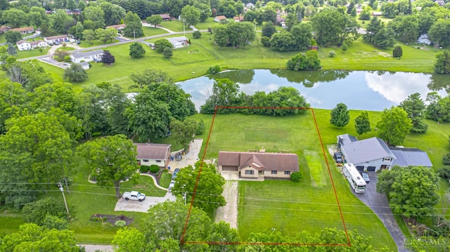 207 Valhalla Cv, Lakengren, OH 45320 - view of property location featuring property boundaries highlighted and a nearby body of water
