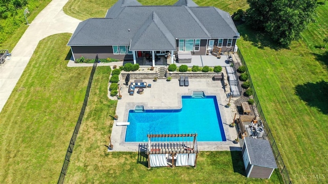 7948 Red Fox Trl, Hamilton Twp, OH 45152 - view from above of property with a pool