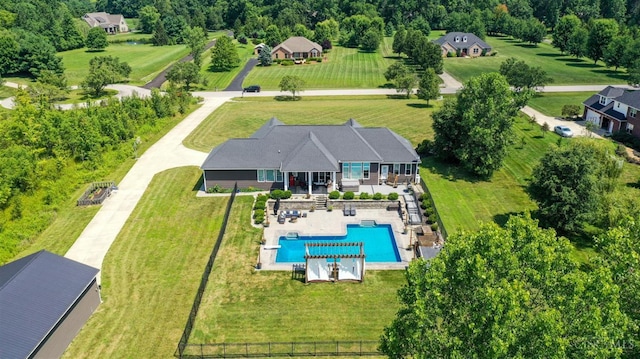 7948 Red Fox Trl, Hamilton Twp, OH 45152 - aerial view of property and surrounding area with a pool area