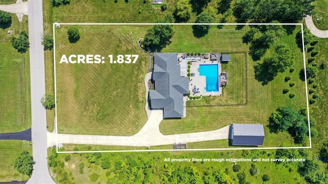 7948 Red Fox Trl, Hamilton Twp, OH 45152 - aerial view of property's location featuring property parcel outlined