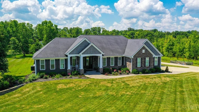 7948 Red Fox Trl, Hamilton Twp, OH 45152 - craftsman-style home featuring a front lawn