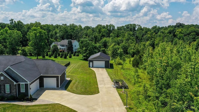 7948 Red Fox Trl, Hamilton Twp, OH 45152 - view from above of property with a forest