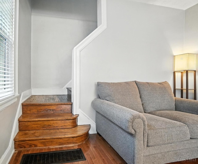 3462 Wabash Ave, Cincinnati, OH 45207 - stairway featuring wood-type flooring and baseboards