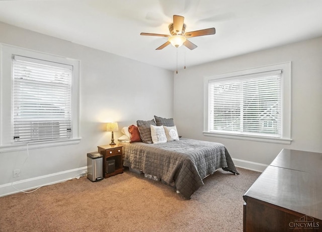3462 Wabash Ave, Cincinnati, OH 45207 - bedroom with light colored carpet and ceiling fan