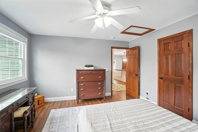 8608 Sunmont Dr, Anderson Twp, OH 45255 - bedroom featuring wood finished floors and a ceiling fan