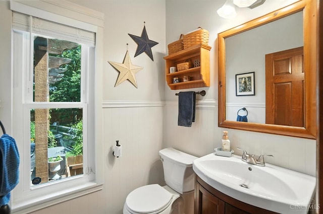 8608 Sunmont Dr, Anderson Twp, OH 45255 - half bathroom with a wainscoted wall and vanity