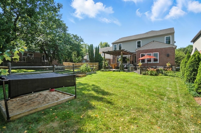8608 Sunmont Dr, Anderson Twp, OH 45255 - view of yard featuring a garden, a pergola, and a patio