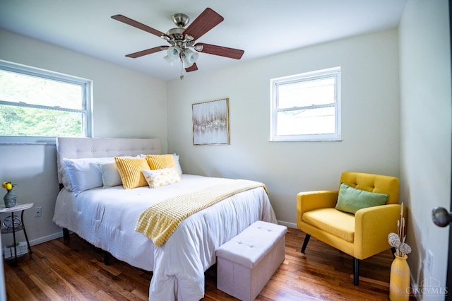 8784 Pippin Rd, Colerain Twp, OH 45251 - bedroom featuring wood finished floors and ceiling fan