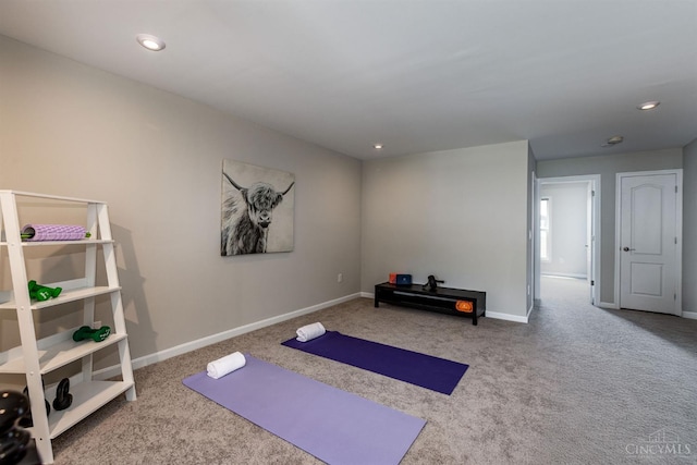 3779 Sturbridge Way, Pierce Twp, OH 45245 - workout area featuring carpet and recessed lighting