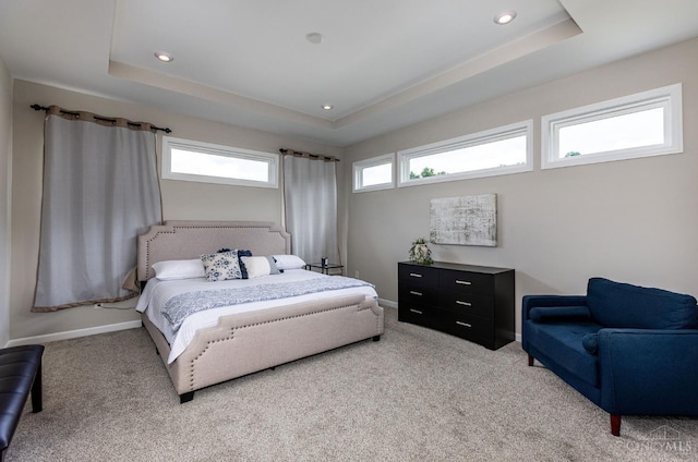 3779 Sturbridge Way, Pierce Twp, OH 45245 - bedroom with a raised ceiling, light carpet, and recessed lighting