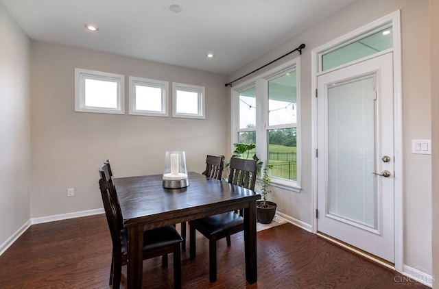 3779 Sturbridge Way, Pierce Twp, OH 45245 - dining space featuring dark wood-style flooring and recessed lighting