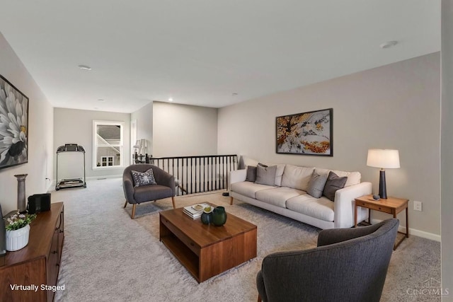 3779 Sturbridge Way, Pierce Twp, OH 45245 - carpeted living room featuring baseboards and recessed lighting