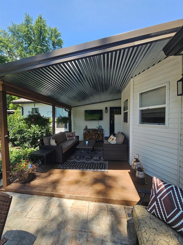 9063 Morrow Woodville Rd, Harlan Twp, OH 45162 - view of patio with an outdoor living space