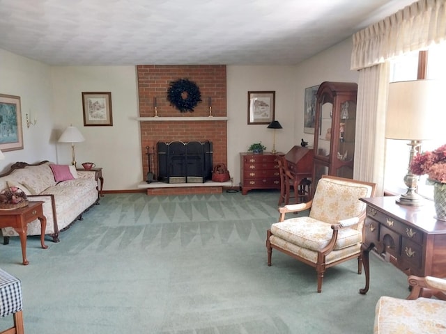 13353 State Route 28 W, Greenfield, OH 45123 - carpeted living area featuring a fireplace