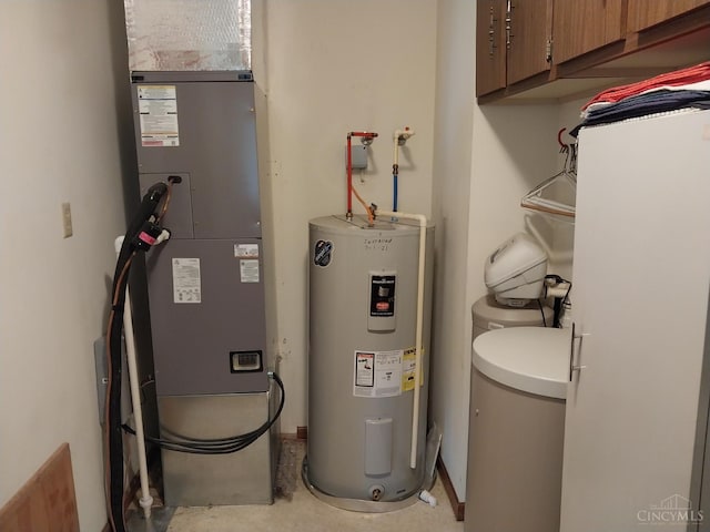 13353 State Route 28 W, Greenfield, OH 45123 - utility room with electric water heater and heating unit