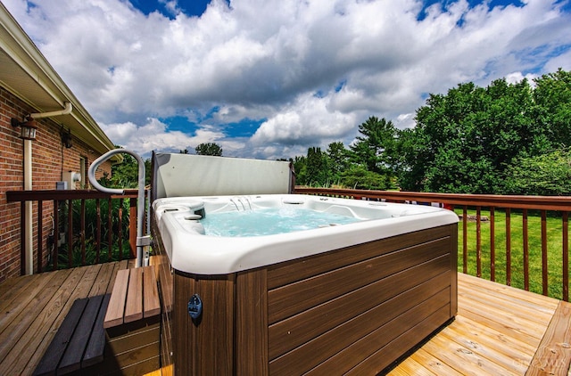 1900 Lani Dr, Washington Twp, OH 45320 - wooden deck with a hot tub