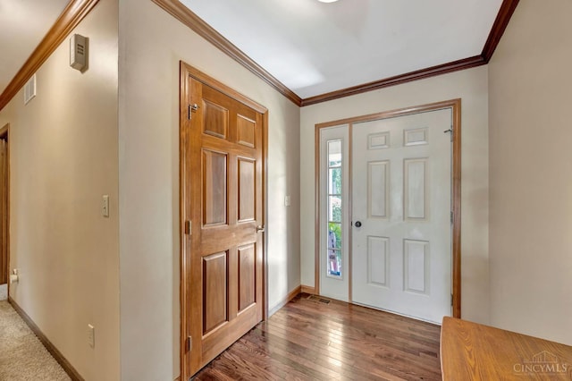 1900 Lani Dr, Washington Twp, OH 45320 - foyer with crown molding and hardwood / wood-style floors