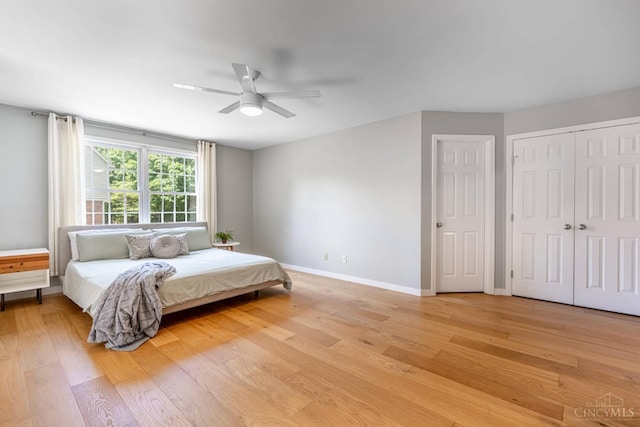 8551 Trillium Ridge Ln, Anderson Twp, OH 45255 - bedroom featuring light wood finished floors and ceiling fan