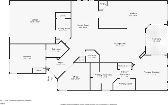 1301 Laurel Brook Way, Lebanon, OH 45036 - view of property floor plan