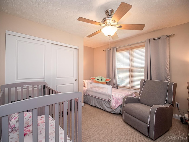 7854 Cape Cod Ct, West Chester, OH 45069 - bedroom with a closet, carpet, and ceiling fan