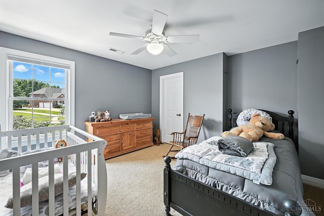 7066 Hearthside Ct, Liberty Twp, OH 45011 - carpeted bedroom featuring ceiling fan