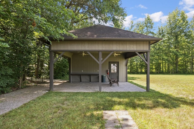 14697 Bodman Rd, Sterling Twp, OH 45154 - view of property's community featuring a patio and a yard