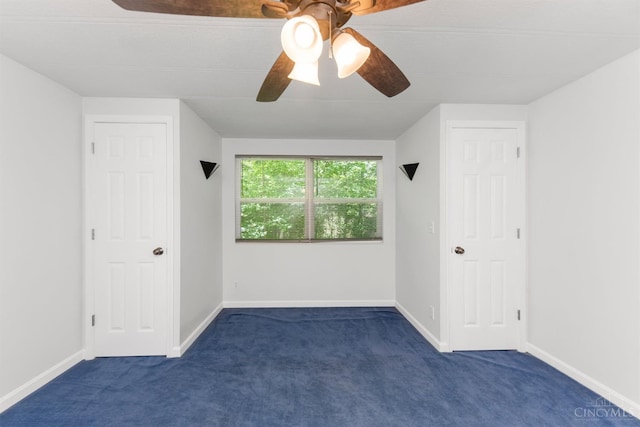 14697 Bodman Rd, Sterling Twp, OH 45154 - unfurnished bedroom with carpet floors and ceiling fan