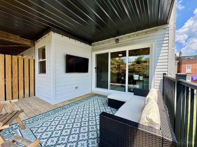 955 Pavilion St Unit 4, Cincinnati, OH 45202 - wooden terrace featuring an outdoor living space
