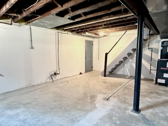 5424 Delhi Rd, Delhi Twp, OH 45238 - unfinished basement featuring stairway